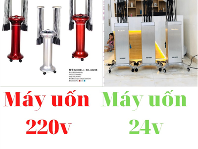 Sự khác biệt giữa máy uốn tóc setting 24v và máy uốn tóc setting 220v.