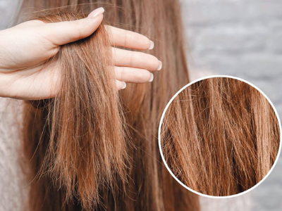 Cách kiểm tra tình trạng tóc trước khi mềm hóa.