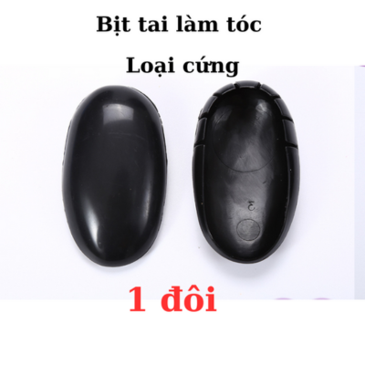 Bịt tai nhựa đen làm tóc